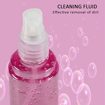 PHOBIA Screen Cleaner Gel used to clean a laptop screen, showing streak-free results.