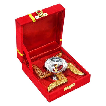 Premium Swastik Diya Set in a Velvet Box – Elegant Return Gift for Weddings, Housewarmings, and Corporate Gifting